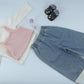 Girls’ Casual Top &  Denim Pants 3 Piece Sets