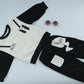 Baby Boys Black & White 2-Piece Tracksuit Set