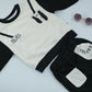 Baby Boys Black & White 2-Piece Tracksuit Set