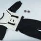 Baby Boys Black & White 2-Piece Tracksuit Set