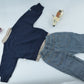 Baby Boys Navy Sweatshirt & Denim Jeans Set | Casual 2 Piece Outfit