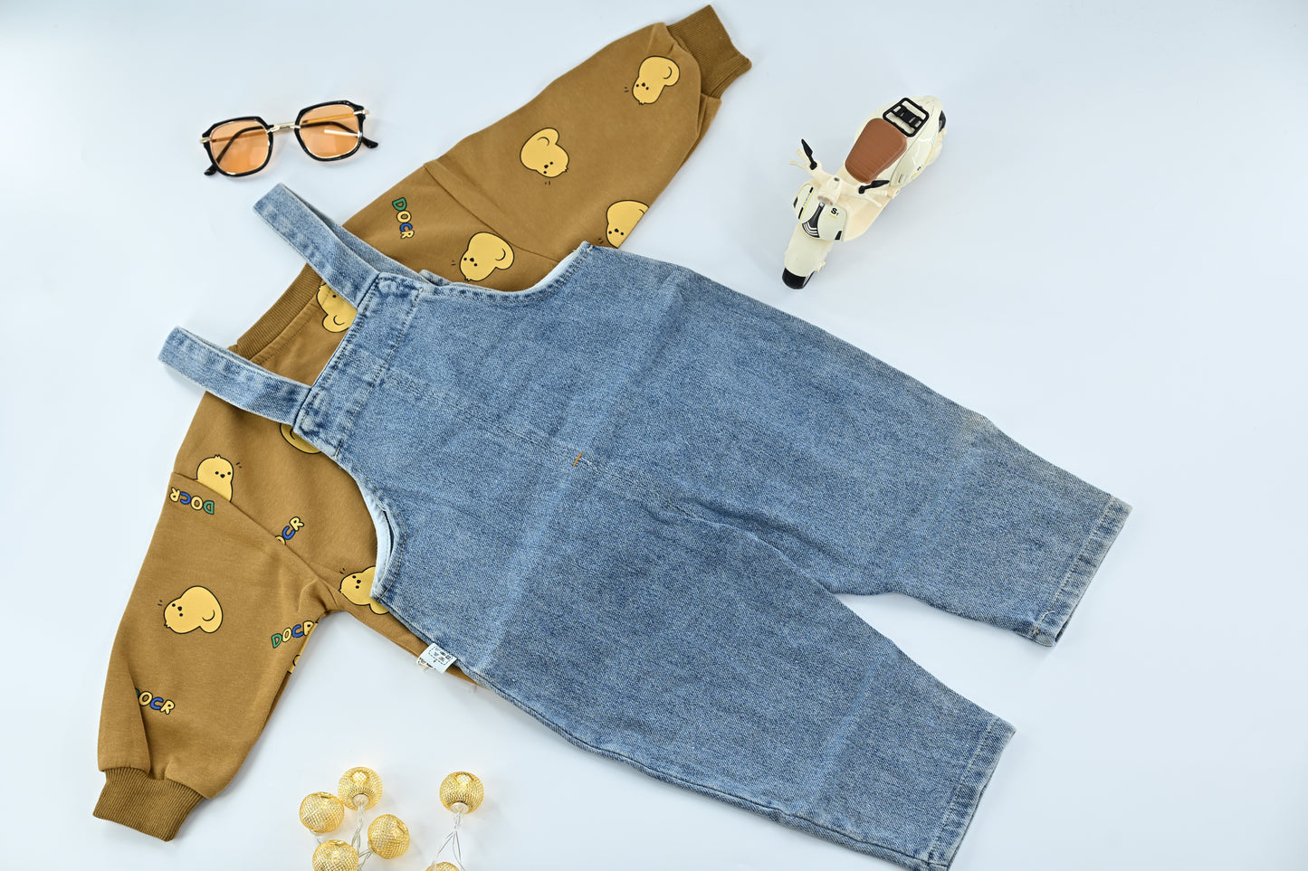 Unisex Duck Denim Dungaree Set