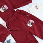 Girls Burgundy Cartoon Hoodie Co-ord Set