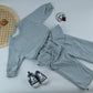 Kid's Yellow Ribbed Fabric Co-ord Set with Cute Heart Chain