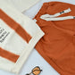 Cream & Rust Orange Kids Sweatshirt and Jogger Set | Comfortable 2-Piece Outfit