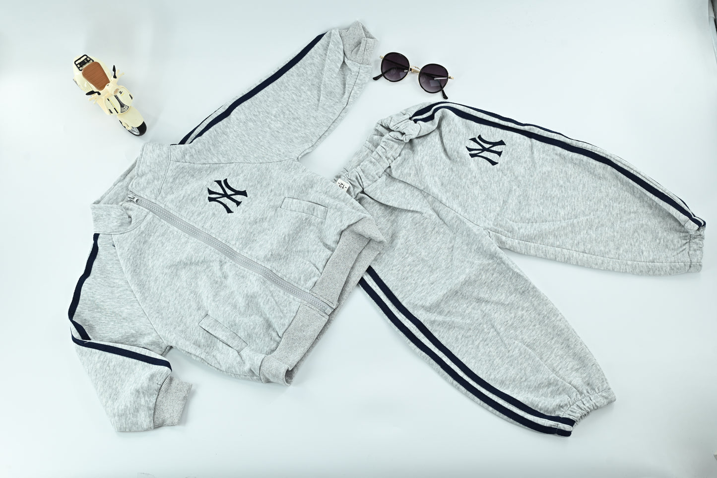 Boys Greyish Everyday Activewear Tracksuit