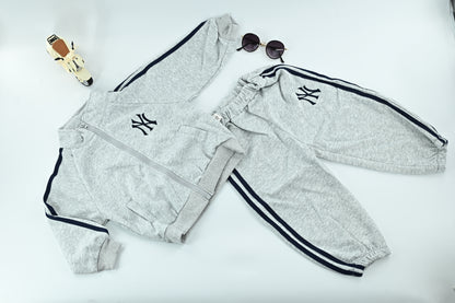 Boys Greyish Everyday Activewear Tracksuit