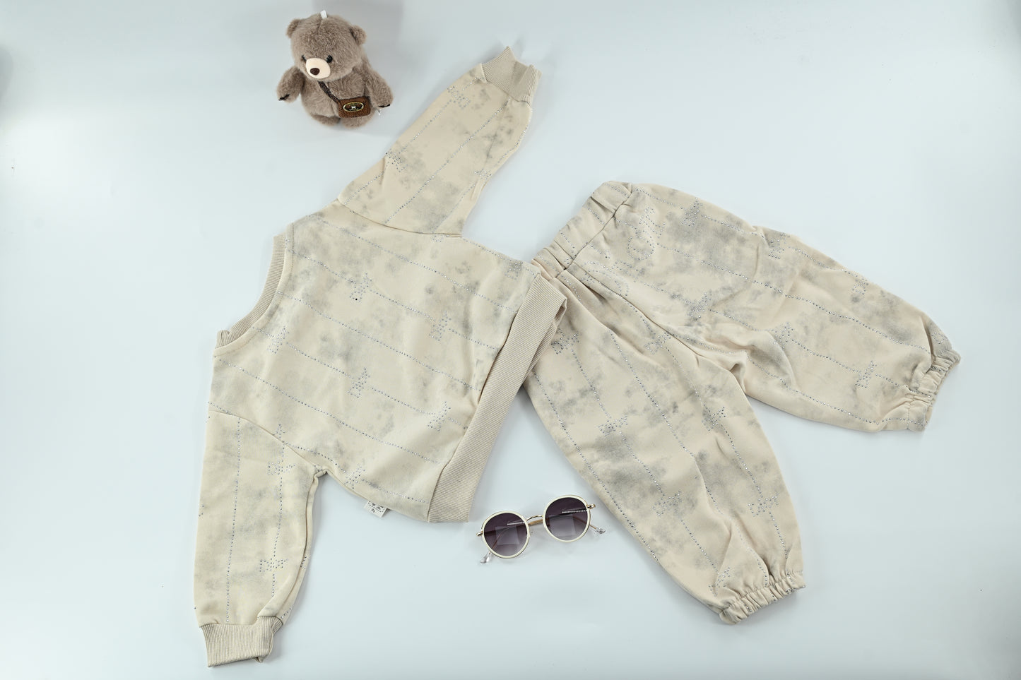 Kids Grey Knitted Sweater Co-ord Set