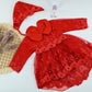 Baby Girl Red Elegant Lace Dress
