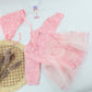 Baby Girl  Pink Elegant Lace Dress with Cap