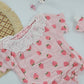 Baby Girl Cotton Strawberry Dress with Bow