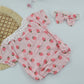 Baby Girl Cotton Strawberry Dress with Bow