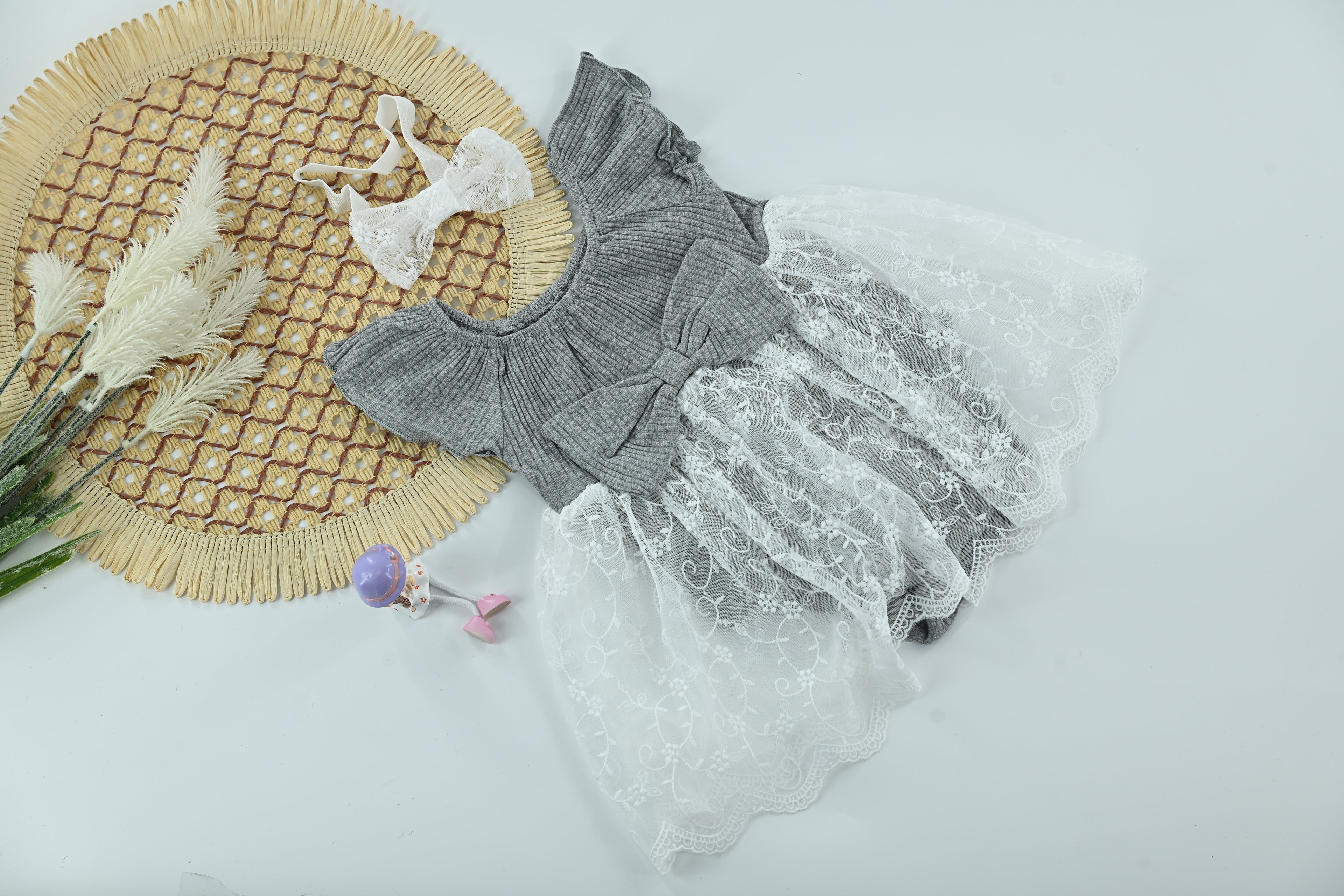 Baby Girl Cotton Lace Dress Elegant Summer Wear