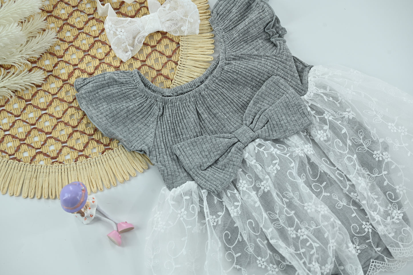 Baby Girl Cotton Lace Dress Elegant Summer Wear