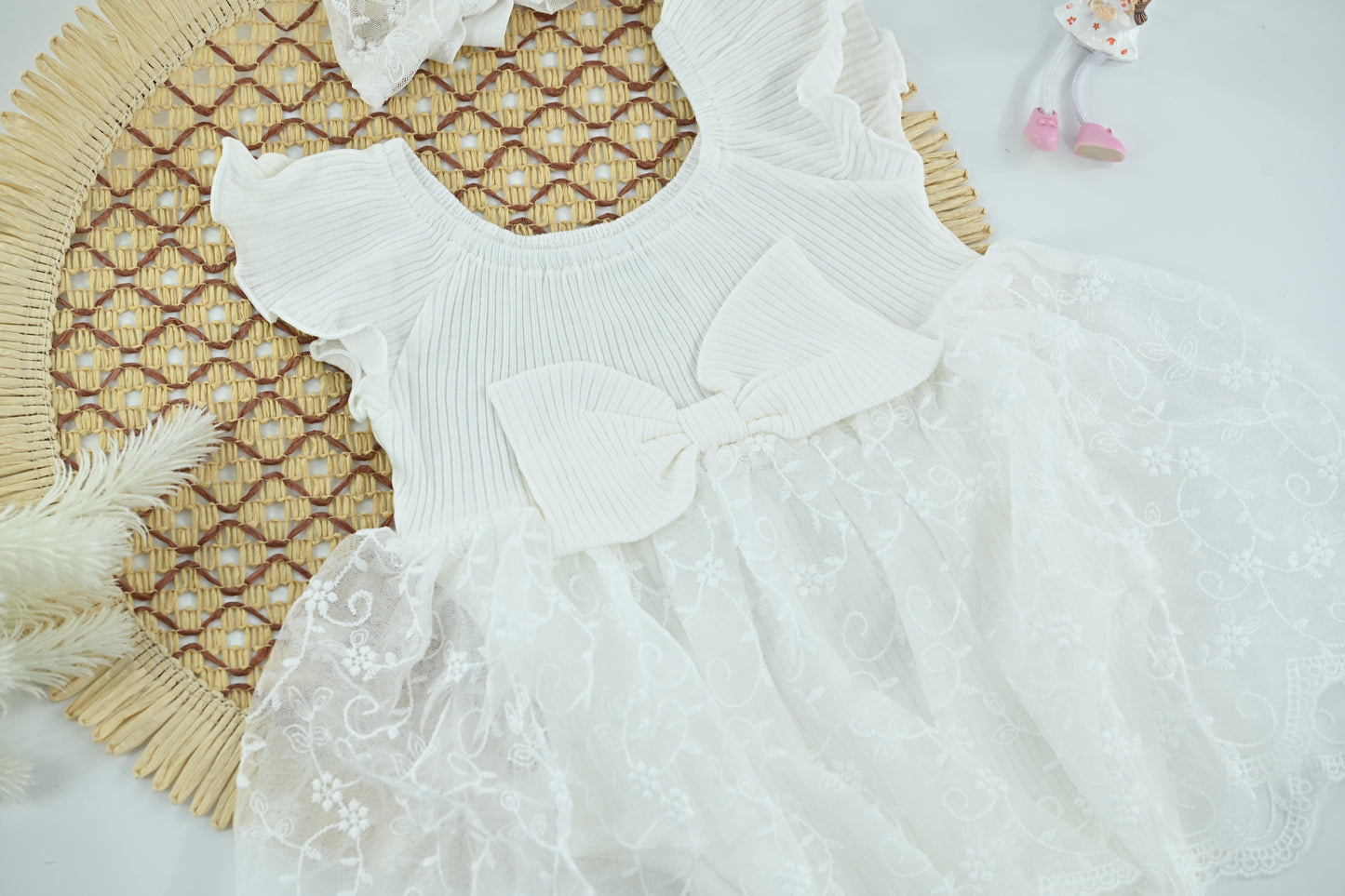 Baby Girl White Lace Cotton Dress Summer