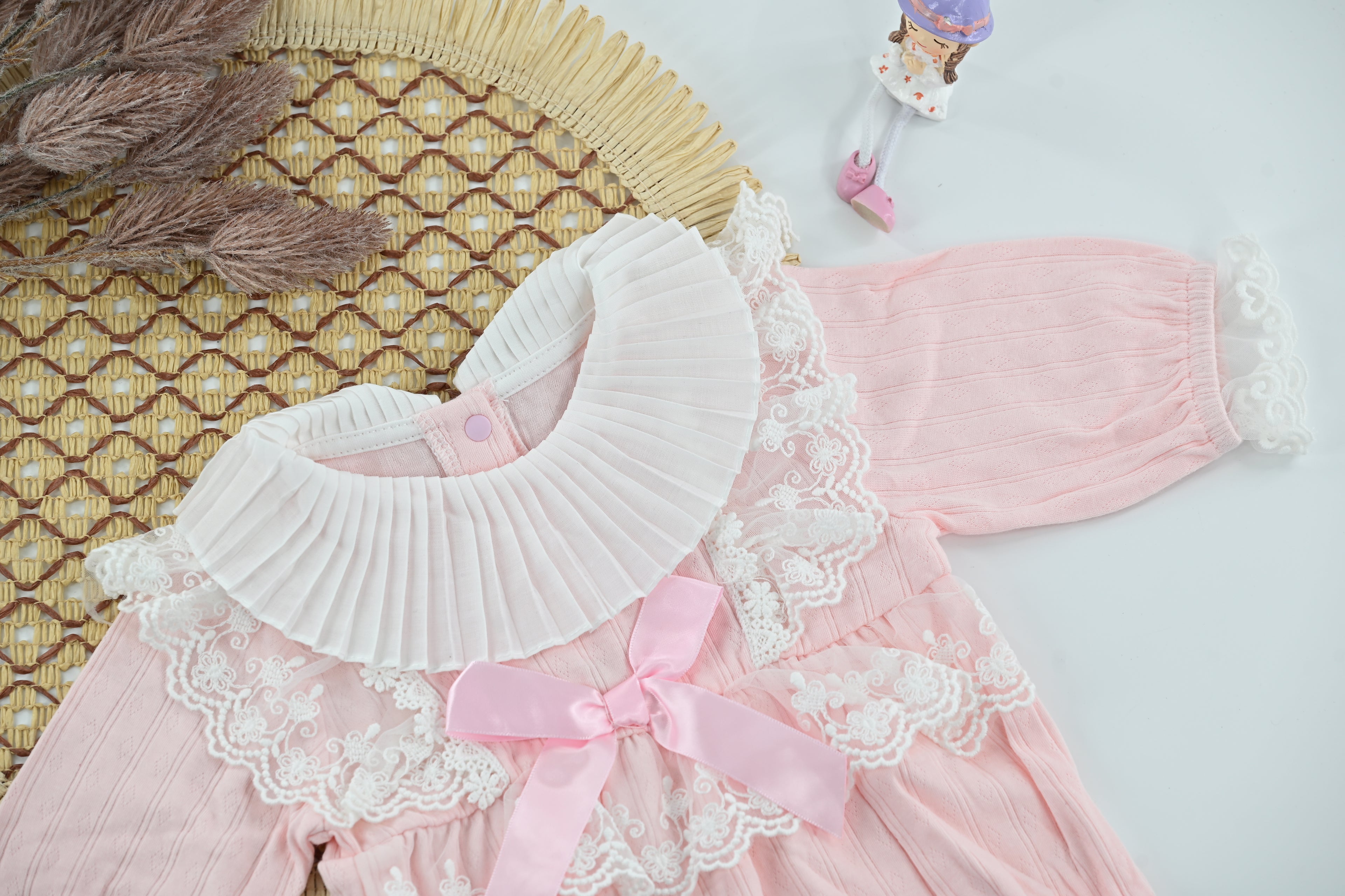Baby Girl Lace Collar Cotton Romper Summer