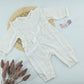 Baby Girl Elegant Pure  White Cotton Romper