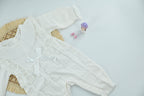 Baby Girl Elegant Pure  White Cotton Romper