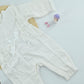 Baby Girl Elegant Pure  White Cotton Romper