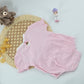 Ruby Pearl Bow Ribbed Baby Romper Set