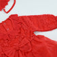 Ruby Lace Tulle Baby Dress Set