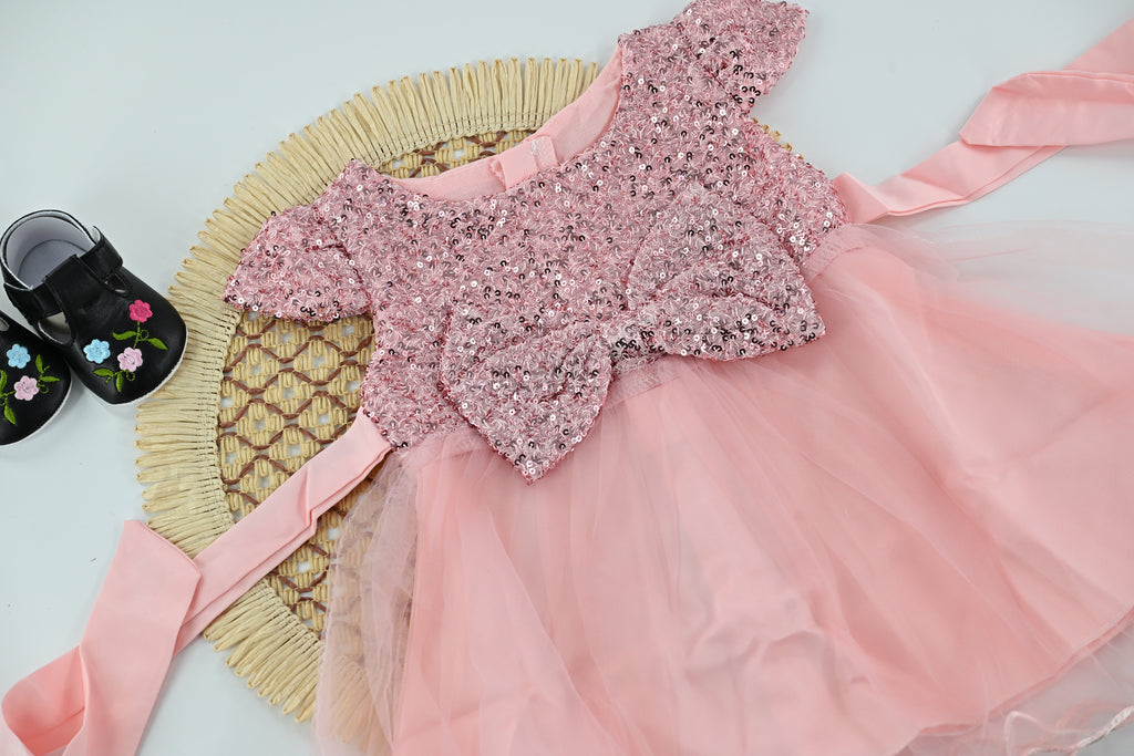 Baby Girl Pink Sequin Tulle Party Dress