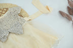 Baby Girl beige Sequin Tulle Party Dress