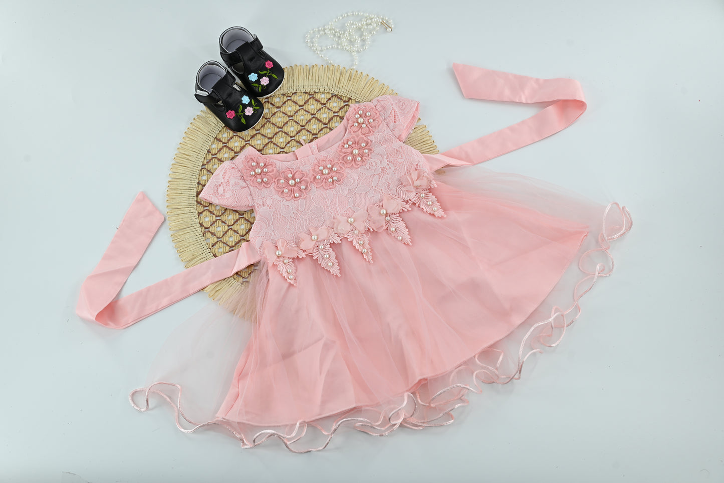 Baby Girls White Lace Tulle Party Dress