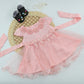 Baby Girls Beige Lace Tulle Party Dress