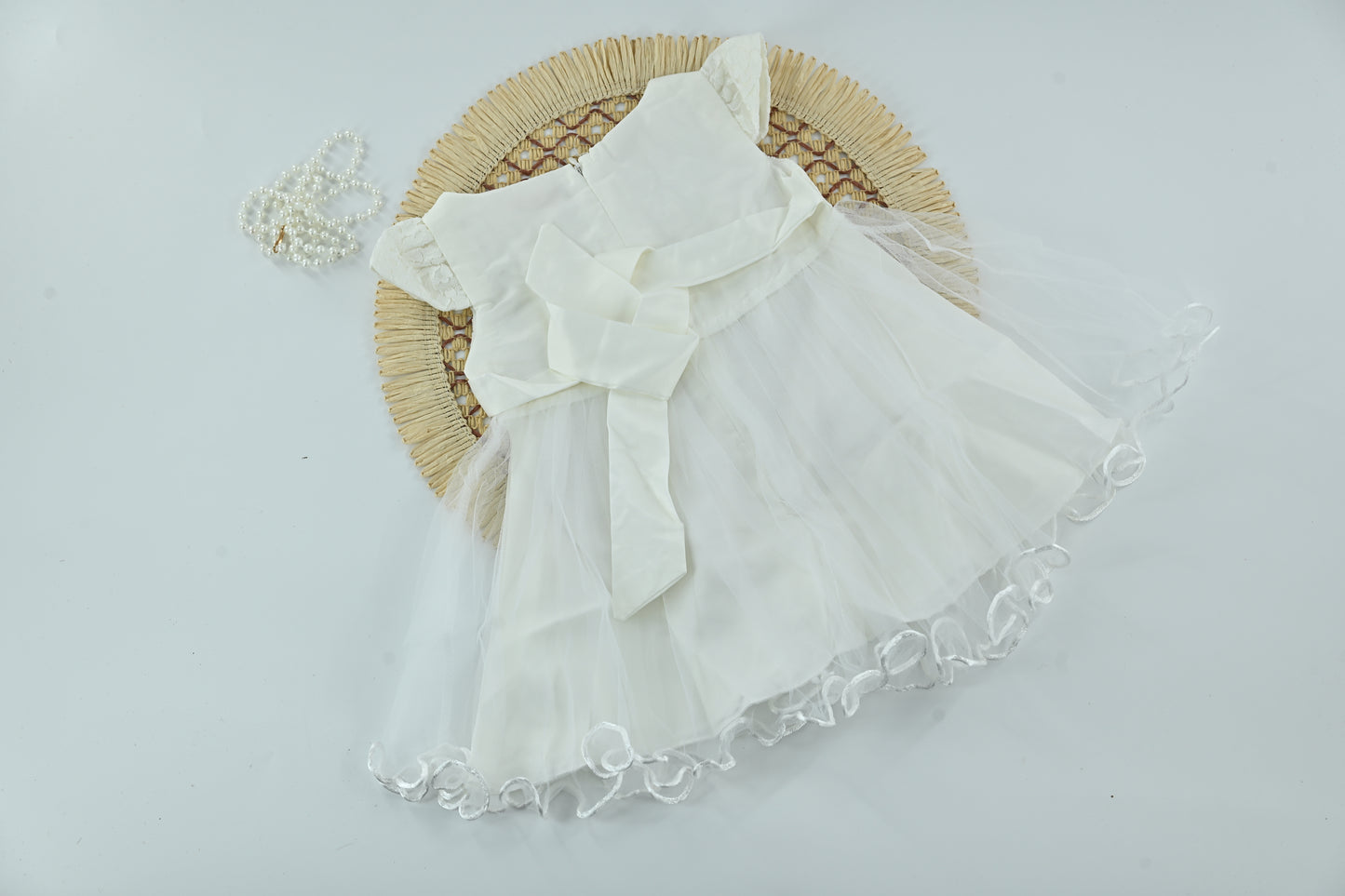 Baby Girls White Lace Tulle Party Dress