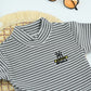 Classic  Black Striped Kids Cotton Blend Top