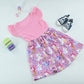 Baby Girls Pink Unicorn Cartoon Print Dress