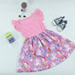Baby Girls Pink Unicorn Cartoon Print Dress
