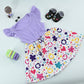 Cute Baby Girls Purple Heart & Flower Print Dress | Ruffle Sleeve Summer Dress