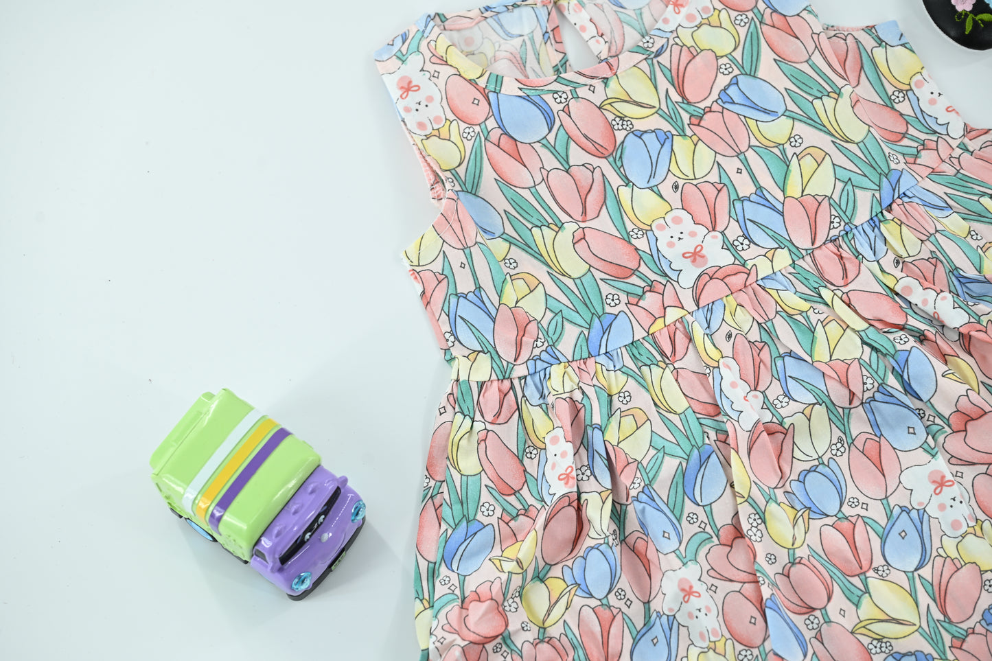 Cute Baby Girls Floral Cotton Dress | Sleeveless Summer Flower Print Dress