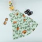 Cute Baby Girls Lucky Print Dress | Green Sleeveless Casual Summer Dress