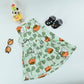 Cute Baby Girls Lucky Print Dress | Green Sleeveless Casual Summer Dress