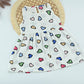 Cute Heart Print Girls Cotton Dress – Soft Summer Wear