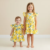 Sunny Bloom Yellow Floral Cotton Baby Dress