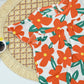 Baby Girl Orange Floral Cotton Summer Dress with Ruffle Hem