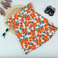 Baby Girl Orange Floral Cotton Summer Dress with Ruffle Hem