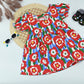 Baby Girl Red Floral Cotton Summer Dress