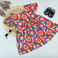 Baby Girl Red Floral Cotton Summer Dress