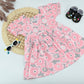 Blush Petal Pink Floral Cotton Baby Dress