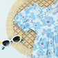 Sky Blossom Blue Floral Cotton Baby Dress