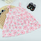 Blush Garden Pink Floral Cotton Baby Dress