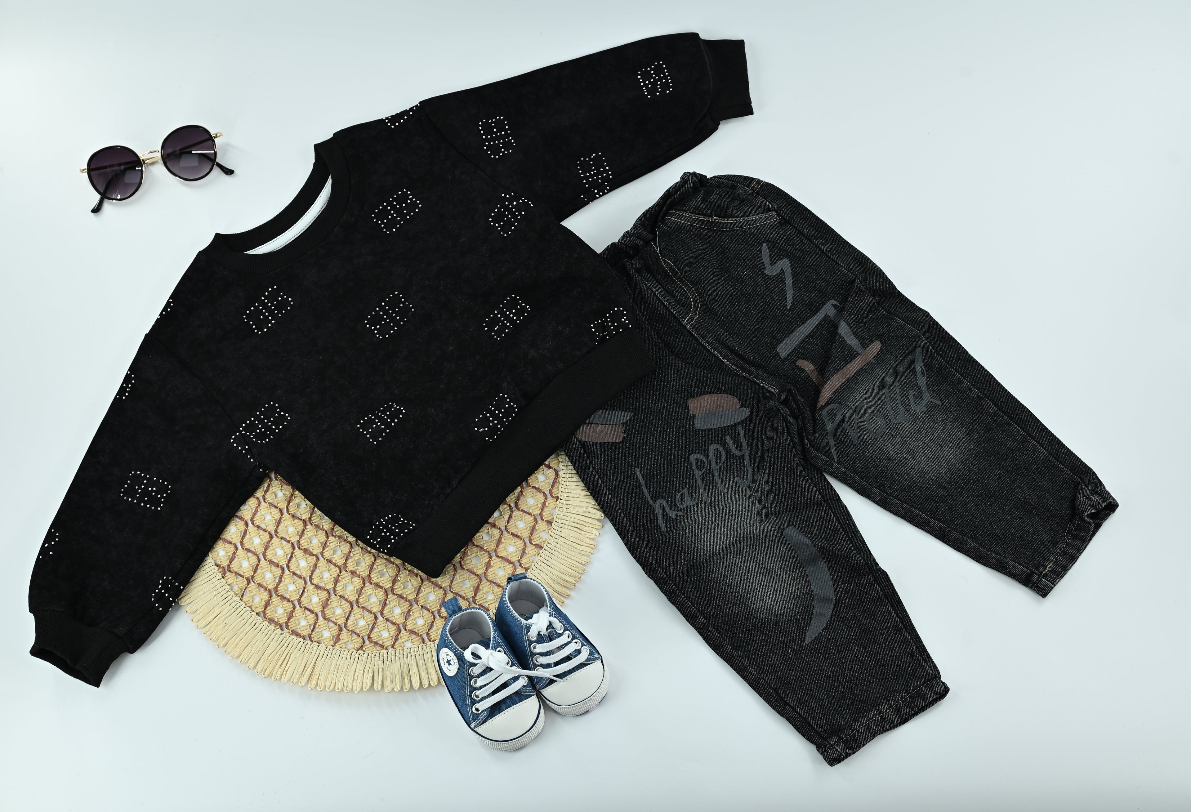 Boys Cotton T-Shirt & Denim Pants Set – Stylish Casual Outfit