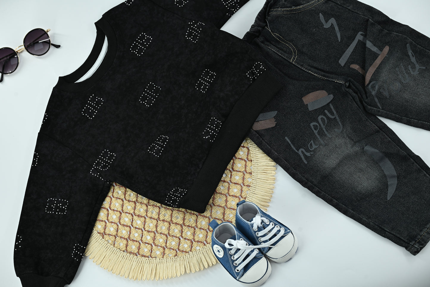 Boys Cotton T-Shirt & Denim Pants Set – Stylish Casual Outfit