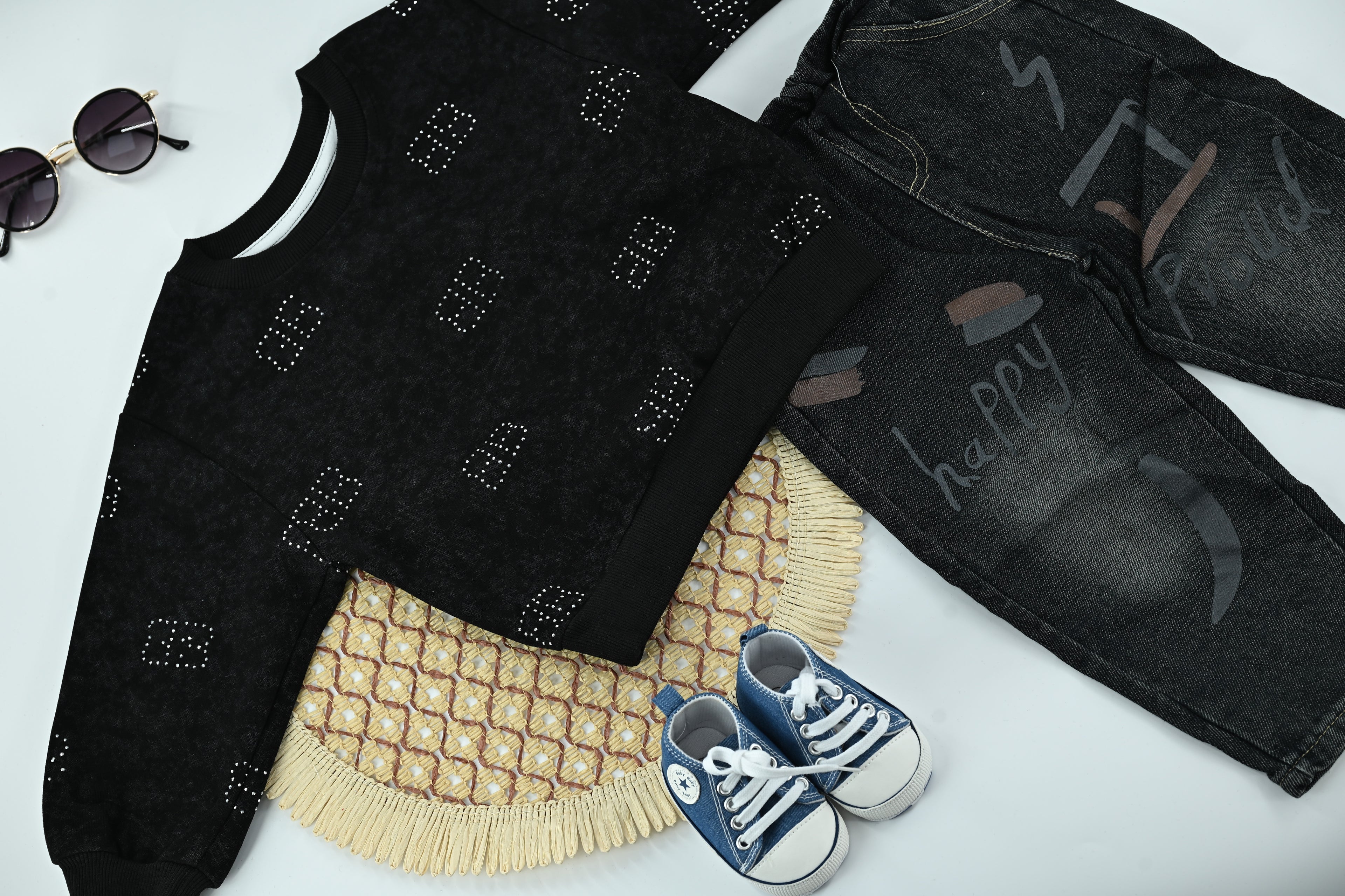 Boys Cotton T-Shirt & Denim Pants Set – Stylish Casual Outfit