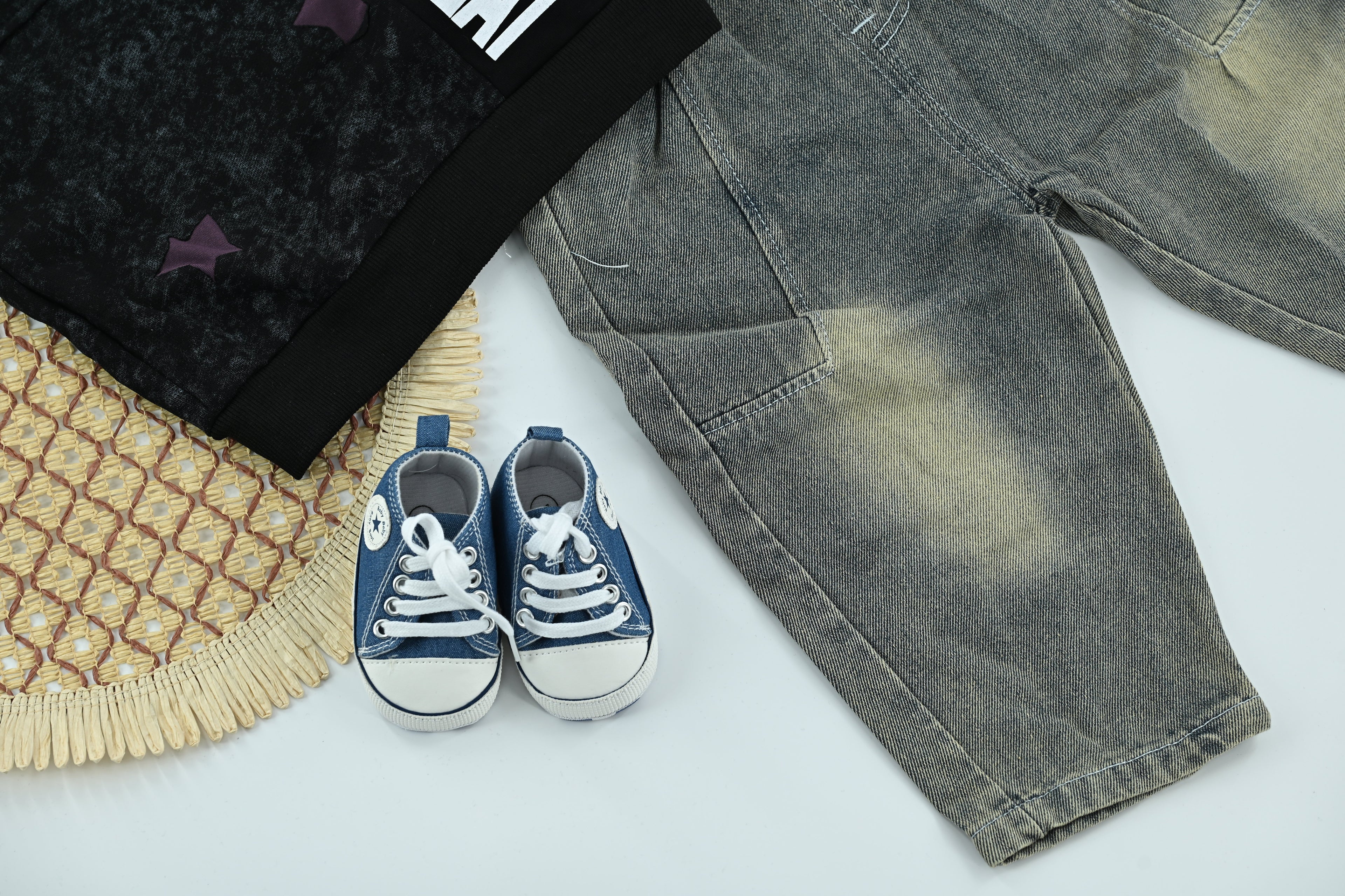 Boys Trendy Cotton T-Shirt & Denim Pants 2-Piece Set